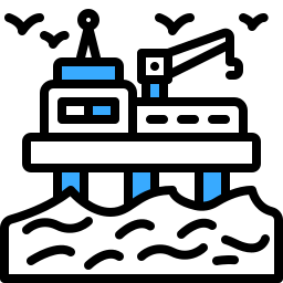 piattaforma petrolifera icona