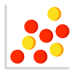 grafico di dispersione icona