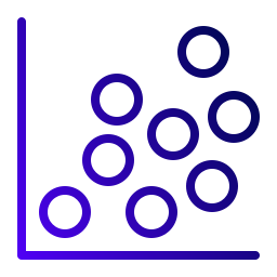 gráfico de dispersión icono