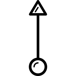 flecha arriba con círculo icono
