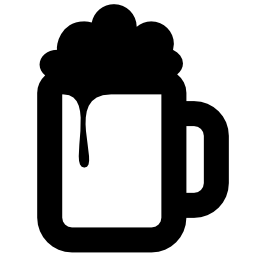 vaso di birra e schiuma icona
