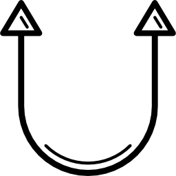 doppia freccia curva icona