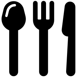 coltello e forchetta cucchiaio da minestra icona
