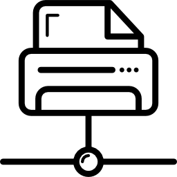 stampante connessa alla rete icona