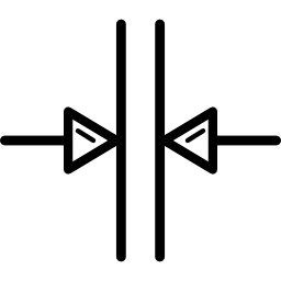 due frecce di connettori icona