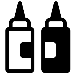 ketchup- und senfflaschen icon