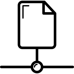 documento conectado a la red icono