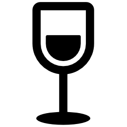 mezzo bicchiere di vino icona