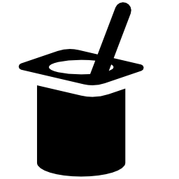 Yogurt and spoon icon