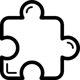 wit puzzelstukje icoon