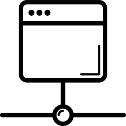 browser con connessione internet icona
