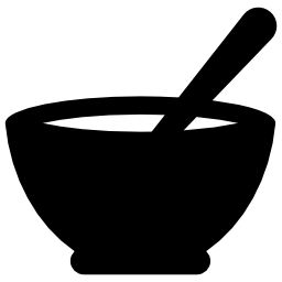 tigela de sopa e colher Ícone
