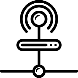 router aangesloten op het netwerk icoon