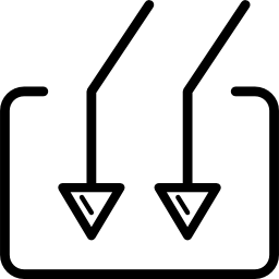 두 개의 다운로드 화살표 icon