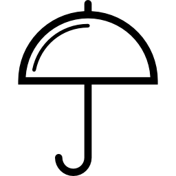 paraguas redondo icono