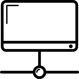 televisione collegata a una rete icona