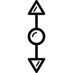 conectores flechas arriba y abajo icono