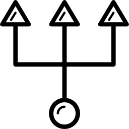 connettore tridente icona