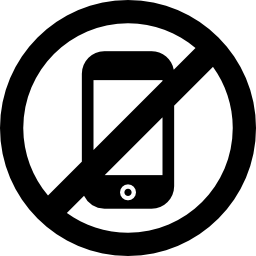 teléfono prohibido icono