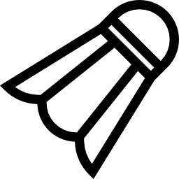 pluma de bádminton icono