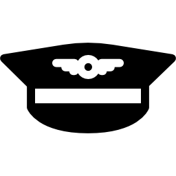 sombrero de piloto icono