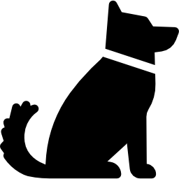 perro sentado icono