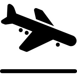 pouso de avião Ícone