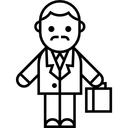 Businessman with Moustache icon