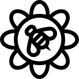 biene auf blume icon