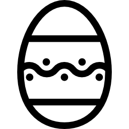 huevo de pascua pintado icono