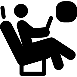 sedile aereo icona