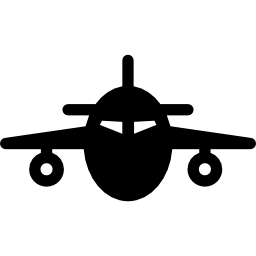 vista frontale dell'aereo icona