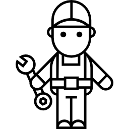 mechaniker mit werkzeug icon