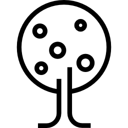 Дерево с фруктами иконка