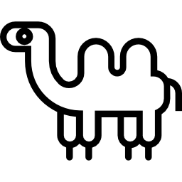 Camel facing left icon