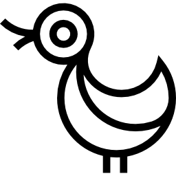 kaczka skierowana w lewo ikona