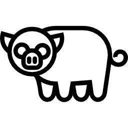 Свинья на ферме иконка