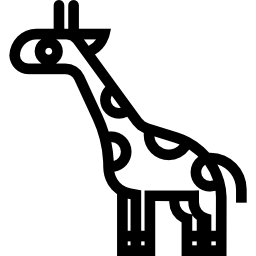 jirafa mirando a la izquierda icono
