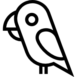 papuga skierowana w lewo ikona