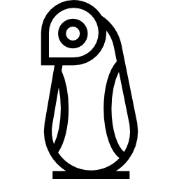 pinguïn die naar links kijkt icoon