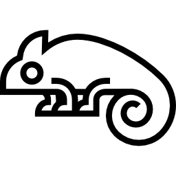 kameleon skierowany w lewo ikona