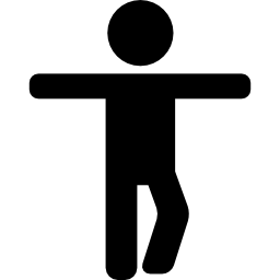 homem exercitando perna e braços Ícone