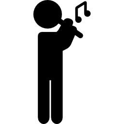 mężczyzna grający na flecie ikona