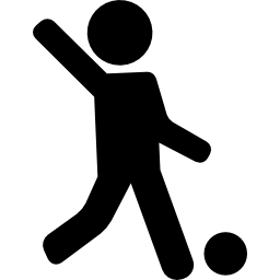 voetballer met bal icoon