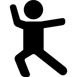 postura de karate icono