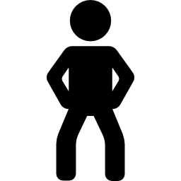 człowiek ćwiczący nogi ikona