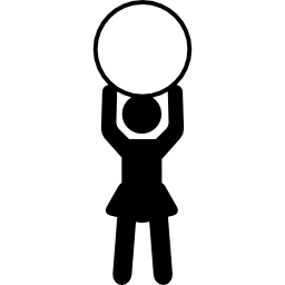Женщина с кругом иконка