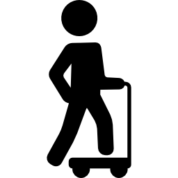 uomo con scooter icona