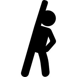 Man Exercising with Arm Raised icon