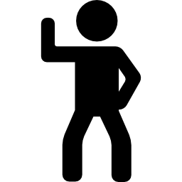 mężczyzna ćwiczący lewą rękę ikona